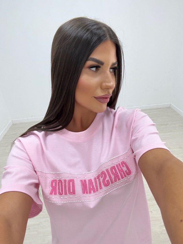 CAMISETA CD BRILLO ROSA